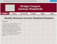 Tablet Screenshot of bcgermanshepherds.com